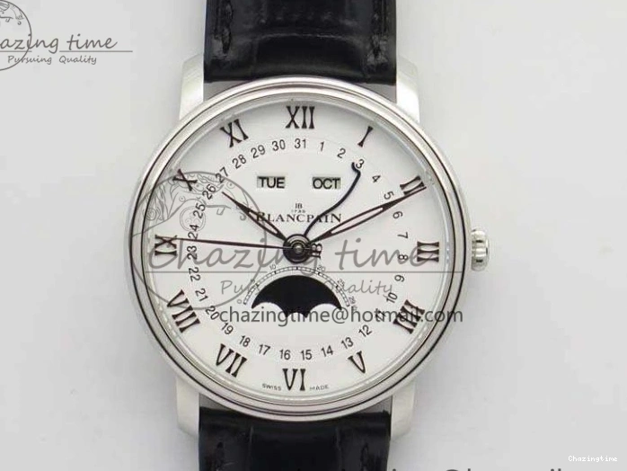 0324 SportInspired Villeret 6669 SS HG 1:1 Best Edition White Dial On Leather Strap V 8099
